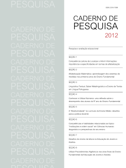 Caderno de Pesquisa - 2012 - Portal da Avalia&ccedil;&atilde;o &ndash; CAEd/UFJF
