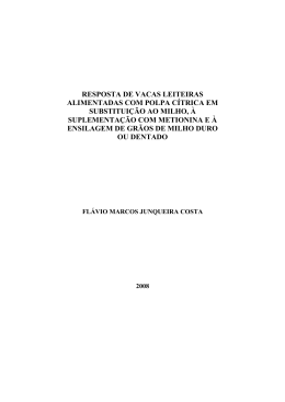 resposta de vacas leiteiras alimentadas com polpa c&iacute;trica