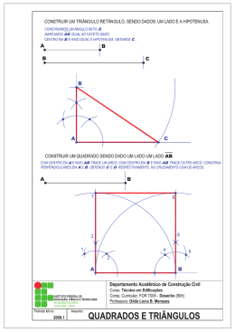 CONSTRUIR UM TRIÂNGULO RETÂNGULO, SENDO DADOS: UM