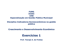 Desenvolvimento Econ&ocirc;mico 1 Exerc&iacute;cios - SaberCom