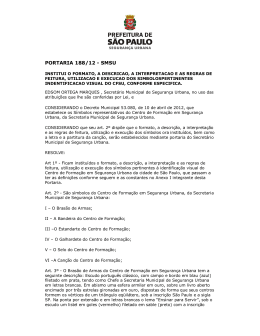 PORTARIA 188/12 - SMSU - Prefeitura de S&atilde;o Paulo