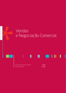 Vendas e Negocia&ccedil;&atilde;o Comercial