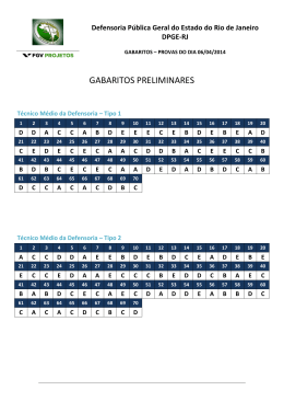 DPGE-RJ - Gabaritos preliminares