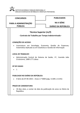 Técnico Superior (m/f)