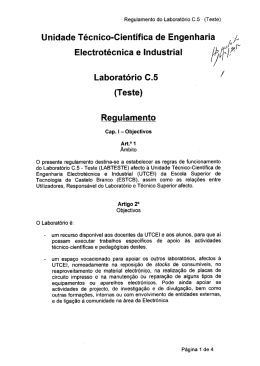 Regulamento do Laboratório