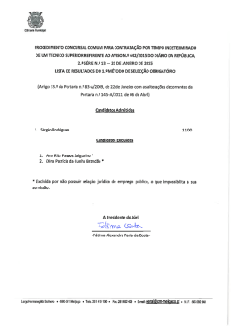 Admitidos e exclu&iacute;dos