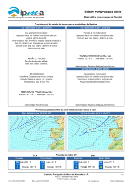 Boletim meteorológico diário - Instituto Português do Mar e da