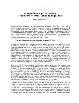 O S&aacute;bado no Antigo Testamento \(1\)