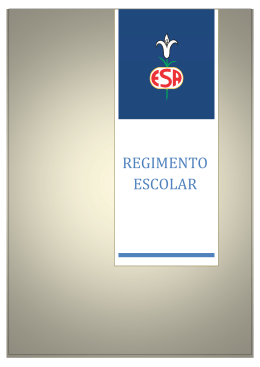 Regimento Escolar - Externato Santo Antonio