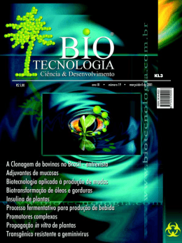 Revista Biotecnologia Ci ncia & Desenvolvimento