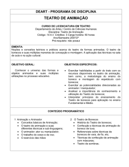 Ementa Teatro de anima&ccedil;&atilde;o