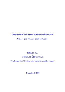 Implementa&ccedil;&atilde;o do Processo de Bolonha a n&iacute;vel nacional Grupos