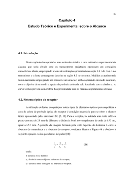 Cap&iacute;tulo 4 Estudo Te&oacute;rico e Experimental sobre o Alcance