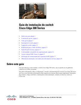 Guia de instala&ccedil;&atilde;o do switch Cisco Edge 300 Series