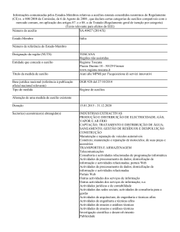 Informa&ccedil;&otilde;es comunicadas pelos Estados