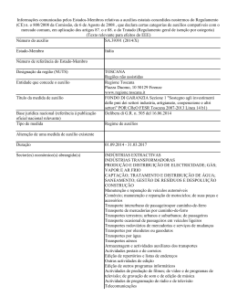 Informa&ccedil;&otilde;es comunicadas pelos Estados