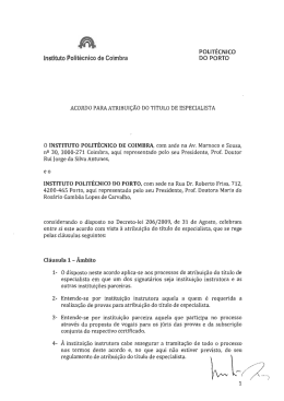 POLIT&Eacute;CNICO Instituto Polit&eacute;cnico de Coimbra DO PORTO
