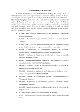 Projeto Pedag&oacute;gico de Curso