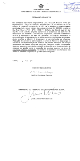 Despacho de Autoriza&ccedil;&atilde;o