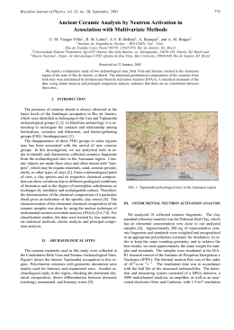 Ancient Ceramic Analysis by Neutron Activation in Association with