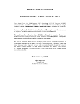 ANNOUNCEMENT TO THE MARKET Contract with Hospital A.C.
