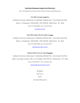 Value Based Management Applied to the Third