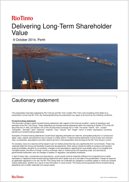 Financial community visit to Rio Tinto Iron Ore Operations Centre pdf