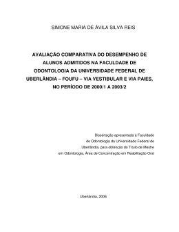 simone maria de &aacute;vila silva reis avalia&ccedil;&atilde;o comparativa do
