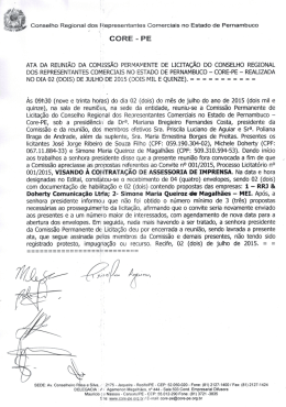 Ata Assessoria de Imprensa - CORE-PE