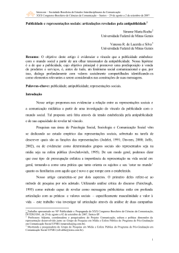 Publicidade e representa&ccedil;&otilde;es sociais: articula&ccedil;&otilde;es reveladas pela