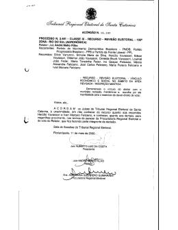 W &auml;&oslash;wza/a/z &auml;&atilde;m&uacute;z C&atilde;zmw`m - Tribunal Regional Eleitoral de