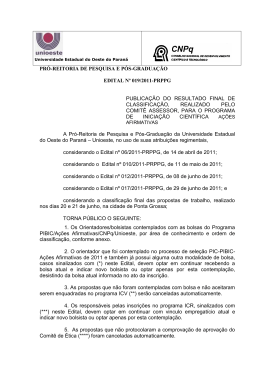 PR&Oacute;-REITORIA DE PESQUISA E P&Oacute;S-GRADUA&Ccedil;&Atilde;O