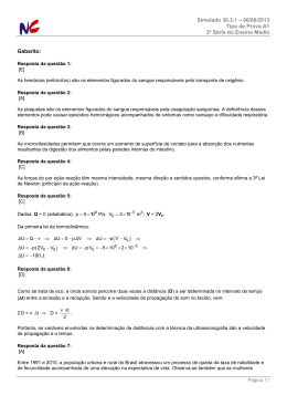 Simulado 30.3.1 &ndash; 06/08/2013 Tipo de Prova A1 3&ordf; S&eacute;rie do Ensino
