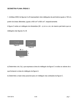 GEOMETRIA PLANA: &Aacute;REAS 3 1. (Unifesp 2004