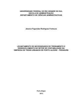 Levantamento de necessidades de treinamento e desenvolvimento