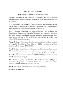GABINETE DO MINISTRO PORTARIA Nº 150, DE 4 DE ABRIL DE