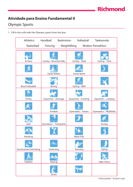 Atividade para Ensino Fundamental II Olympic Sports