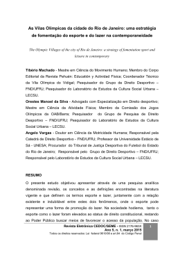 Leia em PDF - Revista Eletr&ocirc;nica do CEDOC/SEME