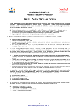 25 - Auxiliar Tecnico de Turismo
