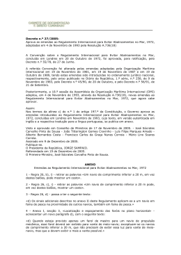 Emendas ao Regulamento Internacional para Evitar Abalroamentos