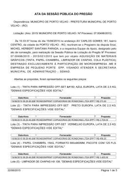 ATA DA SESS&Atilde;O P&Uacute;BLICA DO PREG&Atilde;O