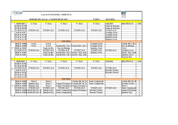 HORÁRIO DE AULAS - 2º SEMESTRE DE 2015 TURNO NOTURNO