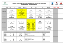1&deg; Per&iacute;odo Engenharia El&eacute;trica/Mec&acirc;nica Turno: Noturno