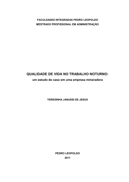 qualidade de vida no trabalho noturno