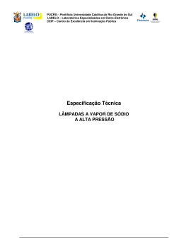 Especifica&ccedil;&atilde;o T&eacute;cnica