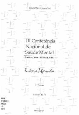 III Confer&ecirc;ncia Nacional de Sa&uacute;de Mental