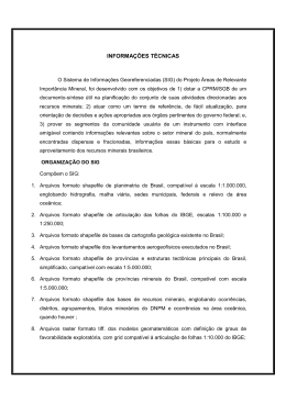 INFORMAÇÕES TÉCNICAS