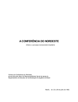 A CONFER&Ecirc;NCIA DO NORDESTE