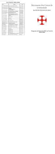 Ano Pastoral 2005-2006