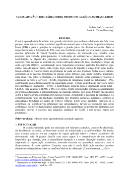 arrecada&ccedil;&atilde;o tribut&aacute;ria sobre produtos agr&iacute;colas brasileiros